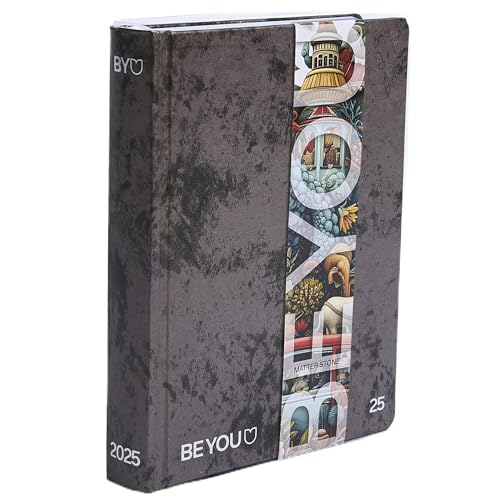 Giochi Preziosi Be You Matter Schülerkalender Be You 24/25 Datum 12 Monate Farbe Grau Standardformat 13,5 x 18,2 cm Modell Stone, mit Aufkleber und Lesezeichen von Giochi Preziosi