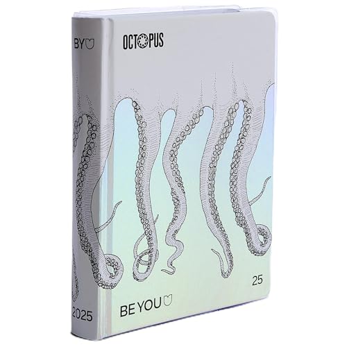BE YOU Octopus Small, Schülerkalender 2024-2025, 12 Monate Datum, Format Easy 12,5 cm x 16,5 cm, Tagebuch mit Aufkleber und Lesezeichen, Farbe Weiß BE YOU Octopus Small, Schülerkalender 2024-2025, 12 Monate Datum, Format Easy 12,5 cm x 16,5 cm, Tagebuch mit Aufkleber und Lesezeichen, Farbe Weiß von Giochi Preziosi