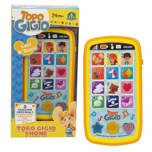 Giochi Preziosi Topo Gigio TPG31000 - Interaktives Smartphone mit Licht und Klängen, 3 Liedern und der ursprünglichen Stimme von Maus Gigio, fördert das Vorschullernen, für Kinder ab 3 Jahren Giochi Preziosi Topo Gigio TPG31000 - Interaktives Smartphone mit Licht und Klängen, 3 Liedern und der ursprünglichen Stimme von Maus Gigio, fördert das Vorschullernen, für Kinder ab 3 Jahren von Giochi Preziosi