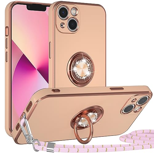Giolus Handykette HandyHülle Kompatibel mit iPhone 13 Hülle mit Band Ring Ständer, Weiche Silikon Stoßfest Schutzhülle Kordel zum Umhängen Abnehmbar Handyhülle für Frauen Madchen Rosa Giolus Handykette HandyHülle Kompatibel mit iPhone 13 Hülle mit Band Ring Ständer, Weiche Silikon Stoßfest Schutzhülle Kordel zum Umhängen Abnehmbar Handyhülle für Frauen Madchen Rosa von Giolus