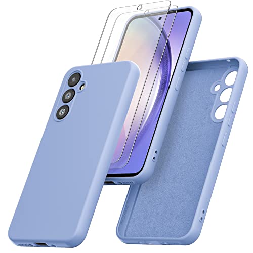 Giolus Silikon Hülle Kompatibel mit Samsung Galaxy A54 5G Hülle mit 2 Stück Schutzfolie und Kameraschutz, Slim Silicone Case Rundumschutz Handyhülle Stoßfest Schutzhülle für Samsung A54 5G Lila Giolus Silikon Hülle Kompatibel mit Samsung Galaxy A54 5G Hülle mit 2 Stück Schutzfolie und Kameraschutz, Slim Silicone Case Rundumschutz Handyhülle Stoßfest Schutzhülle für Samsung A54 5G Lila von Giolus