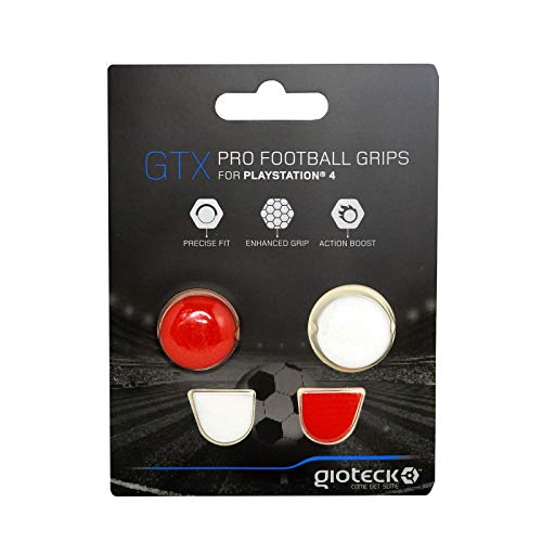 Gioteck Thumb Grips Joystick PS4, rutschfest, Rot und Weiß von Gioteck