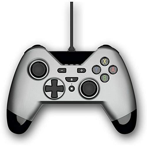 Gioteck - WX4 Blauer Verkabelter Controller für Nintendo Switch, Switch Pro Gamepad Joystick für PS3, PC Ergonomisches Design mit Led-Feedback von Gioteck