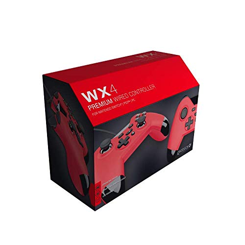 Gioteck Wx4 Wired Red Controller (Switch, PS3 & PC) (Nintendo Switch) von Gioteck