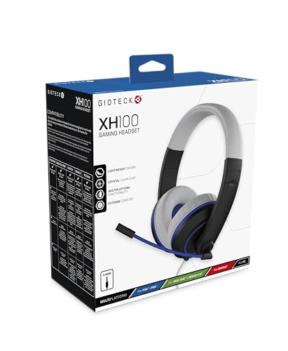 Gioteck XH100P Cuffie Stereo per PS5, PS4, Xbox Series S/X, Nintendo Switch PC, Mobile - Blu von Gioteck