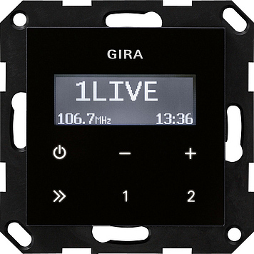 GIRA 228405 Radio Uhr Digital Schwarz (228405) von Gira