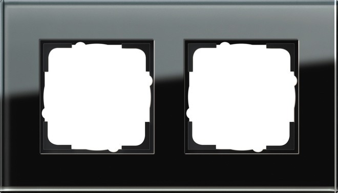 Gira Abdeckrahmen 2f. sw-glas 021205 Gira Abdeckrahmen 2f. sw-glas 021205 von Gira