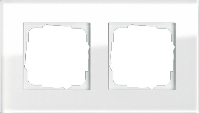 Gira Abdeckrahmen 2f. weissglas 021212 Gira Abdeckrahmen 2f. weissglas 021212 von Gira