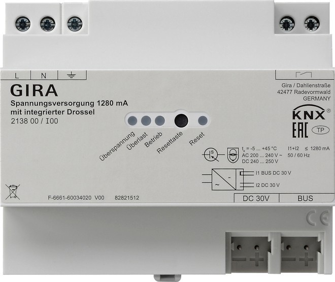 Gira KNX-Spannungsversorgung 213800 Gira KNX-Spannungsversorgung 213800 von Gira