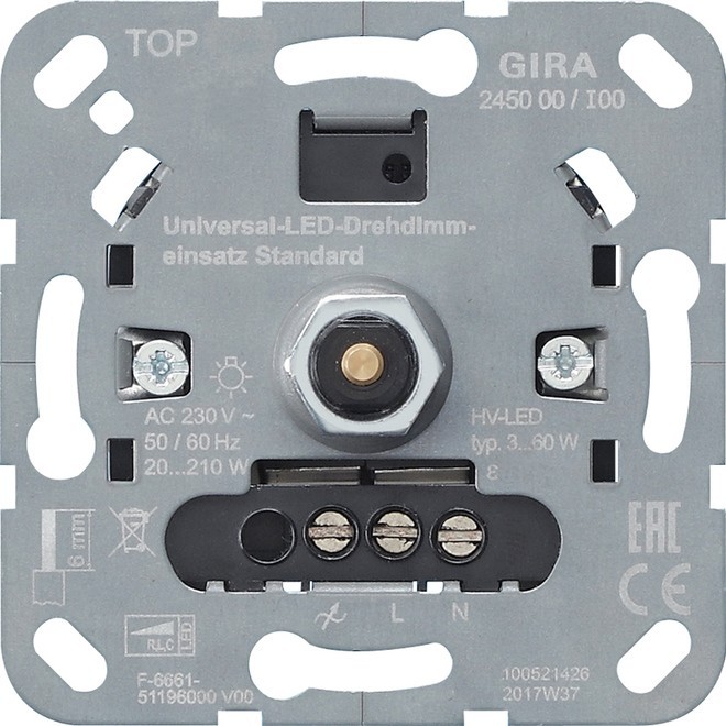 Gira LED-Univers.-Dimmereinsatz 245000 Gira LED-Univers.-Dimmereinsatz 245000 von Gira