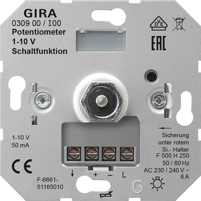 Gira Potentiometer-Einsatz 030900 Gira Potentiometer-Einsatz 030900 von Gira