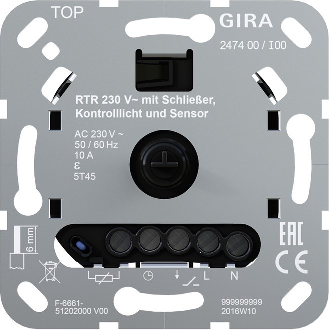 Gira Raumtemperaturregler 247400 Gira Raumtemperaturregler 247400 von Gira
