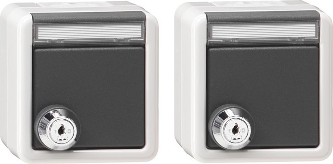Gira Set 2x SCHUKO KD Schloss 456030 von Gira