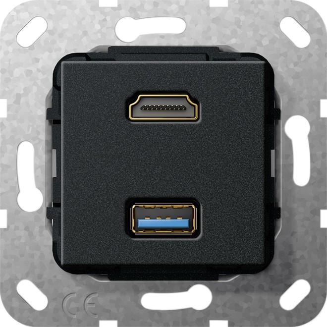 Gira UP Tragring HDMI und USB A 567810 Gira UP Tragring HDMI und USB A 567810 von Gira