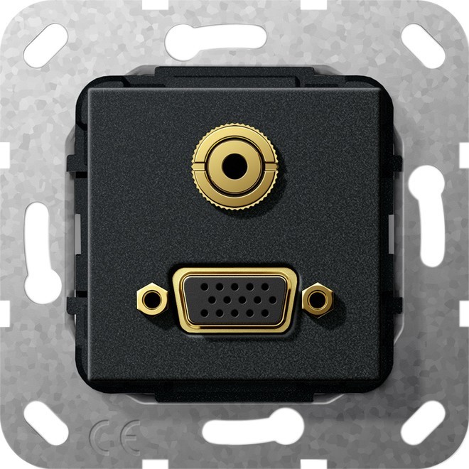 Gira VGA Miniklinke sw matt 565910 Gira VGA Miniklinke sw matt 565910 von Gira