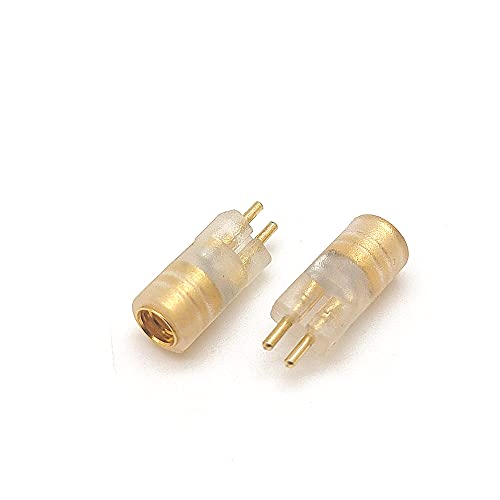 1 Paar DIY MMCX auf 0,78 mm 2-Pin Adapter Konvertierung Kopfhörer-Anschluss 0,78 mm auf MMCX Ohrhörer Audio Interface Ersatz Transfer Connector (Transparent gerade) von Girftu