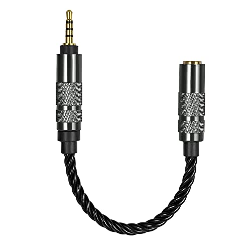 Adapterkabel für Audio-Konverter, 4,4 mm Stecker auf 3,5 mm 2,5 mm Buchse, versilbertes Kupfer, Kopfhörer-Übertragungskabel (3,5 mm Buchse auf 2,5 mm Stecker) von Girftu