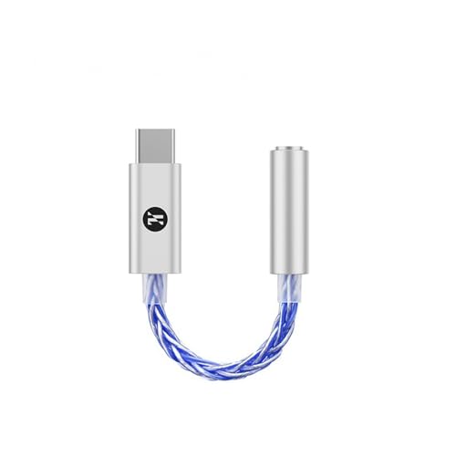 Girftu JCALLY JM6 Pro USB C Type-C to 3.5mm Dual DAC CX31993 MAX97220 Kopfhörer Digital Audio Tragbarer Decodierverstärker HiFi DAC Mobile Kopfhörer Adapter (blau) von Girftu