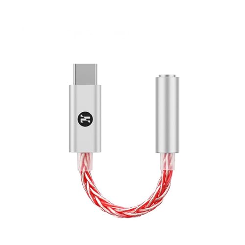 Girftu JCALLY JM6 Pro USB C Type-C to 3.5mm Dual DAC CX31993 MAX97220 Kopfhörer Digital Audio Tragbarer Decodierverstärker HiFi DAC Mobile Kopfhörer Adapter (rot) von Girftu