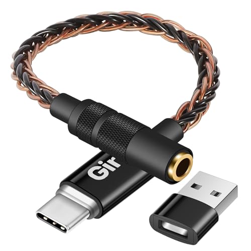 USB C auf 3,5 mm Audio-Adapter mit CX31993 Chip USB Typ C auf Kopfhörer AUX Jack Dongle Verstärker DAC Kabel Kabel kompatibel mit iPhone 15 Pro Max/15 Pro/15 Plus, iPad, Galaxy S24 S23 Ultra, Pixel 8 USB C auf 3,5 mm Audio-Adapter mit CX31993 Chip USB Typ C auf Kopfhörer AUX Jack Dongle Verstärker DAC Kabel Kabel kompatibel mit iPhone 15 Pro Max/15 Pro/15 Plus, iPad, Galaxy S24 S23 Ultra, Pixel 8 von Girftu