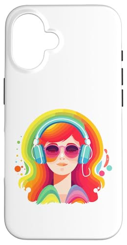 Mädchen Kopfhörer Musik Geschenke für Musikliebhaber Musikliebhaber Hülle für iPhone 16 Mädchen Kopfhörer Musik Geschenke für Musikliebhaber Musikliebhaber Hülle für iPhone 16 von Girl Headphones Modern Tees