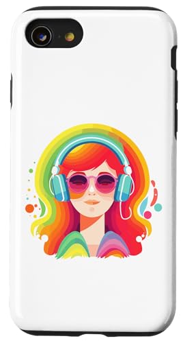 Mädchen Kopfhörer Musik Geschenke für Musikliebhaber Musikliebhaber Hülle für iPhone SE (2020) / 7 / 8 von Girl Headphones Modern Tees