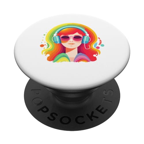 Mädchen Kopfhörer Musik Geschenke für Musikliebhaber Musikliebhaber PopSockets Klebender PopGrip Mädchen Kopfhörer Musik Geschenke für Musikliebhaber Musikliebhaber PopSockets Klebender PopGrip von Girl Headphones Modern Tees