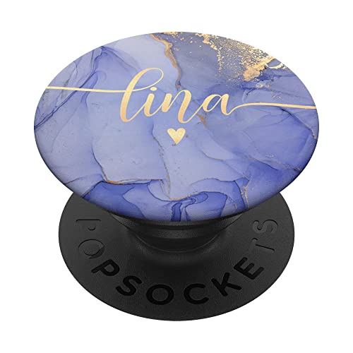 Lina Letter L Initial Cute Purple Personalized PopSockets mit austauschbarem PopGrip Lina Letter L Initial Cute Purple Personalized PopSockets mit austauschbarem PopGrip von Girl Name on L Calligraphy for Girls Women