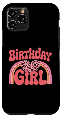 Geburtstag Mädchen Groovy Regenbogen Retro Boho Leopard Herz Mädchen Hülle für iPhone 11 Pro Geburtstag Mädchen Groovy Regenbogen Retro Boho Leopard Herz Mädchen Hülle für iPhone 11 Pro von Girly Birthday Tees NYC