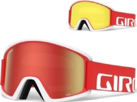Giro Winterbrille GIRO SEMI RED WHITE APEX (AMBER SCARLET 40% S2 verspiegelte Gläser + YELLOW 84% S0 farbige Gläser) von Giro