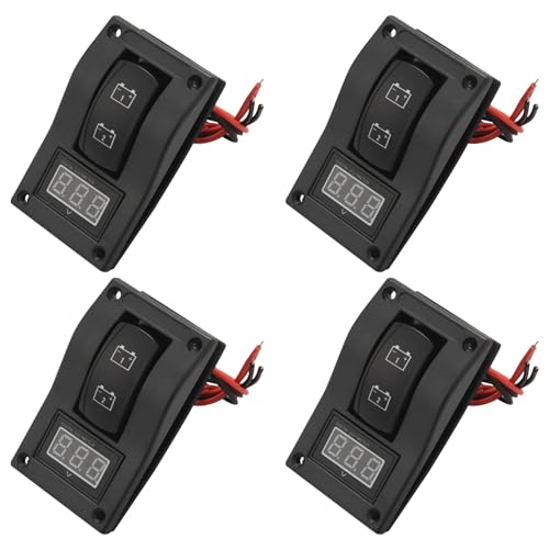 Gisoanudt 4X 12-24 V LED Dual Batterie Test Panel Wippschalter Auto Marine Boot Voltmeter 4 P ON-OFF-ON Gisoanudt 4X 12-24 V LED Dual Batterie Test Panel Wippschalter Auto Marine Boot Voltmeter 4 P ON-OFF-ON von Gisoanudt