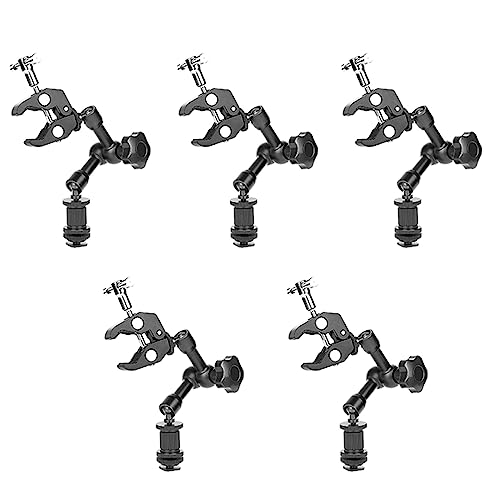 Gisoanudt 5X Magic Arm 7 Articulating Friction Arm Super Clamp Adjustable Rod Klemmzange Clip mit 1/4 und 3/8 Gewinde für DSLR-Kamera Rig/LCD-Monitor/LED-Leuchten/Blitzlicht Gisoanudt 5X Magic Arm 7 Articulating Friction Arm Super Clamp Adjustable Rod Klemmzange Clip mit 1/4 und 3/8 Gewinde für DSLR-Kamera Rig/LCD-Monitor/LED-Leuchten/Blitzlicht von Gisoanudt