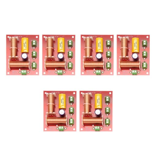 Gisoanudt 6 Stücke 200W 3 Wege Audio Lautsprecher Crossover Höhen + Mittel Töner + Bass Unabhängige Crossover Lautsprecher Filter Frequenz Teiler von Gisoanudt