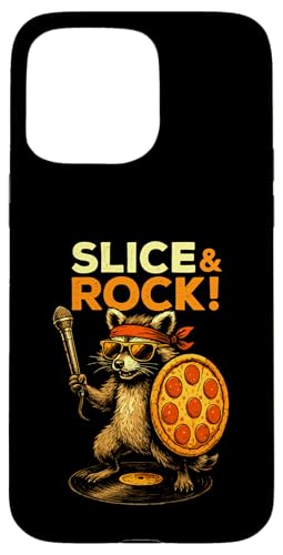 Waschbär Pizza Mikrofon Musik Rock Comic Tier Schallplatte Hülle für iPhone 15 Pro Max Waschbär Pizza Mikrofon Musik Rock Comic Tier Schallplatte Hülle für iPhone 15 Pro Max von Gitarre Konzert Geschenk Sänger Tiermotiv Bühne