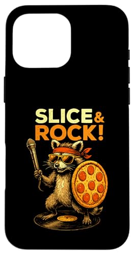 Waschbär Pizza Mikrofon Musik Rock Comic Tier Schallplatte Hülle für iPhone 16 Pro Max Waschbär Pizza Mikrofon Musik Rock Comic Tier Schallplatte Hülle für iPhone 16 Pro Max von Gitarre Konzert Geschenk Sänger Tiermotiv Bühne