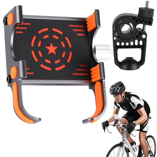 Fahrradhalterung für Lenker, sicheres Hochgeschwindigkeitsschloss, verstellbare Wiege, 360° Drehung für Smartphones, ideal für Radfahren, Elektroroller und Outdoor-Abenteuer von Gitekain