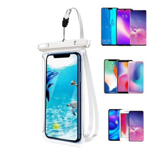 Gitekain Wasserdichte Handyhülle, schwimmende, klare Touchscreen-Tasche, leichtes und staubdichtes Design für Reisen, Urlaub, Wandern, Schwimmen, Schnorcheln, Kajakfahren, Blau, Schwarz, Weiß Gitekain Wasserdichte Handyhülle, schwimmende, klare Touchscreen-Tasche, leichtes und staubdichtes Design für Reisen, Urlaub, Wandern, Schwimmen, Schnorcheln, Kajakfahren, Blau, Schwarz, Weiß von Gitekain