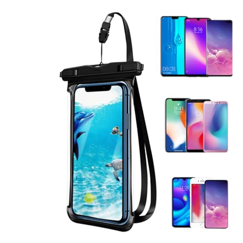 Gitekain Wasserdichte Handyhülle, schwimmende, klare Touchscreen-Tasche, leichtes und staubdichtes Design für Reisen, Urlaub, Wandern, Schwimmen, Schnorcheln, Kajakfahren, Blau, Schwarz, Weiß Gitekain Wasserdichte Handyhülle, schwimmende, klare Touchscreen-Tasche, leichtes und staubdichtes Design für Reisen, Urlaub, Wandern, Schwimmen, Schnorcheln, Kajakfahren, Blau, Schwarz, Weiß von Gitekain