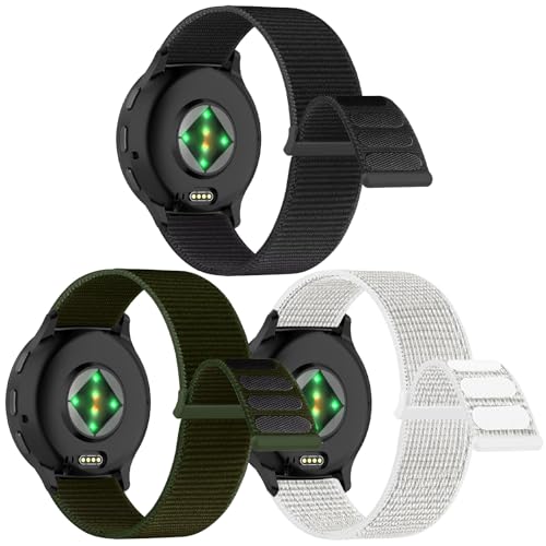 Gittos 22mm Nylon Armband für Garmin Forerunner 265/255 Sport Ersatzarmband Vívoactive 4 Armbänder Kompatibel mit Venu 3/2 Atmungsaktiv QuickRelease Uhrenarmband für Damen Herren von Gittos