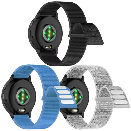Gittos 22mm Nylon Armband für Garmin Forerunner 265/255 Sport Ersatzarmband Vívoactive 4 Armbänder Kompatibel mit Venu 3/2 Atmungsaktiv QuickRelease Uhrenarmband für Damen Herren von Gittos