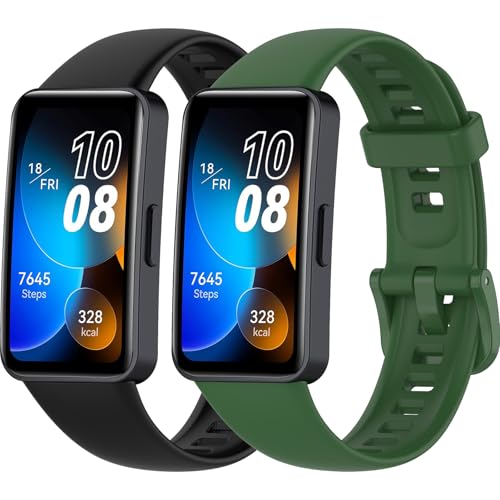 Gittos Armband Kompatibel mit Huawei Band 10/9/8 Armbänder Silikon Sport Ersatzarmband von Gittos