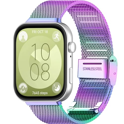 Gittos Metall Armband für Huawei Watch FIT 3 Edelstahl Ersatzarmband von Gittos