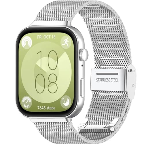 Gittos Metall Armband für Huawei Watch FIT 3 Edelstahl Ersatzarmband von Gittos