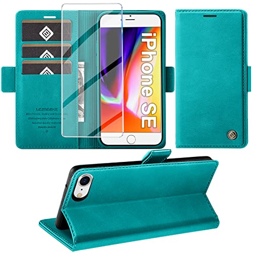 Giyer Handyhülle für iPhone SE 2022/2020 iPhone 8/7 Hülle mit Schutzfolie, Standfunktion Kartenfach Wallet Premium Leder Schutzhülle iPhone 7/8/SE 4.7 Zoll Flip Case Cover Stoßfeste Klapphülle (Z) Giyer Handyhülle für iPhone SE 2022/2020 iPhone 8/7 Hülle mit Schutzfolie, Standfunktion Kartenfach Wallet Premium Leder Schutzhülle iPhone 7/8/SE 4.7 Zoll Flip Case Cover Stoßfeste Klapphülle (Z) von Giyer