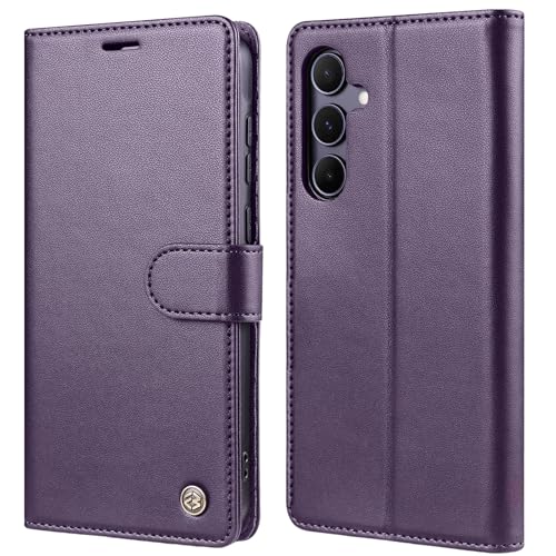 Giyer Leder Handyhülle für Samsung Galaxy S23 Hülle mit Schutzfolie, PU Kartenfach Wallet Schutzhülle Smartphone Galaxy S23 5G Stoßfest Ständer Flip Case für Samsung S23 Neue Klapphülle (Lila) Giyer Leder Handyhülle für Samsung Galaxy S23 Hülle mit Schutzfolie, PU Kartenfach Wallet Schutzhülle Smartphone Galaxy S23 5G Stoßfest Ständer Flip Case für Samsung S23 Neue Klapphülle (Lila) von Giyer