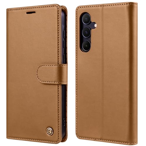 Giyer Leder Handyhülle für Samsung Galaxy S23 Hülle mit Schutzfolie, PU Kartenfach Wallet Schutzhülle Smartphone Galaxy S23 5G Stoßfest Ständer Flip Case für Samsung S23 Neue Klapphülle (Braun) Giyer Leder Handyhülle für Samsung Galaxy S23 Hülle mit Schutzfolie, PU Kartenfach Wallet Schutzhülle Smartphone Galaxy S23 5G Stoßfest Ständer Flip Case für Samsung S23 Neue Klapphülle (Braun) von Giyer