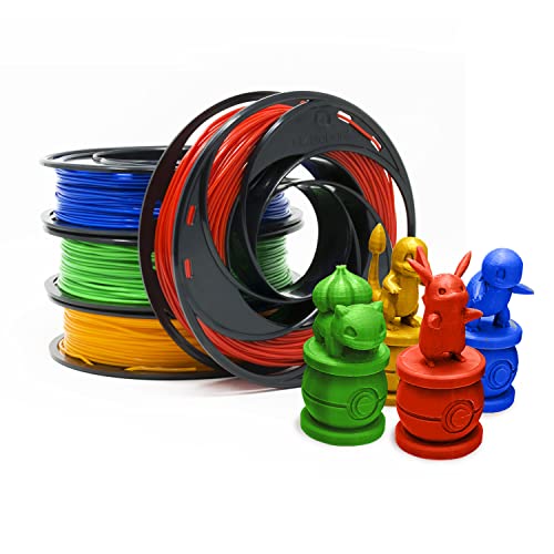 Gizmo Dorks PLA Filament for 3D Printers 1.75mm 200g, 4 Color Pack - Blue, Green, Orange, Red von Gizmo Dorks