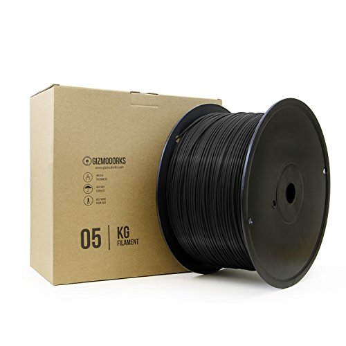 Gizmo Dorks PLA-Filament für 3D-Drucker, 1,75 mm, 5 kg, Schwarz von Gizmo Dorks
