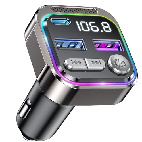 GizmoVine Bluetooth Adapter Auto, FM Transmitter, Car Radio Zigarettenanzünder, USB C QC PD 36W, Freisprecheinrichtung für Auto, 12V 24V Bloototh Stecker KFZ Adapter Handy Autoradio, MP3 Musik Player GizmoVine Bluetooth Adapter Auto, FM Transmitter, Car Radio Zigarettenanzünder, USB C QC PD 36W, Freisprecheinrichtung für Auto, 12V 24V Bloototh Stecker KFZ Adapter Handy Autoradio, MP3 Musik Player von GizmoVine