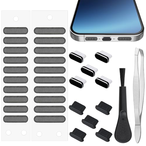 Gjinxi 10 Stück USB C Staubschutz, USB C Schutzkappe Handy Staubschutz Stöpsel Anti Staub Abdeckkappen mit Reinigungsbürste Telefon-Lautsprecherabdeckung Reinigungsset für Mobiltelefone Gjinxi 10 Stück USB C Staubschutz, USB C Schutzkappe Handy Staubschutz Stöpsel Anti Staub Abdeckkappen mit Reinigungsbürste Telefon-Lautsprecherabdeckung Reinigungsset für Mobiltelefone von Gjinxi